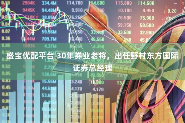 盛宝优配平台 30年券业老将，出任野村东方国际证券总经理